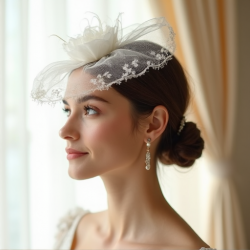 Elysian Elegance Birdcage Veil Hat