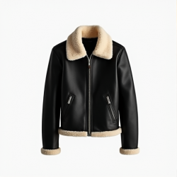 Elysian Luxe Faux Shearling Aviator Jacket