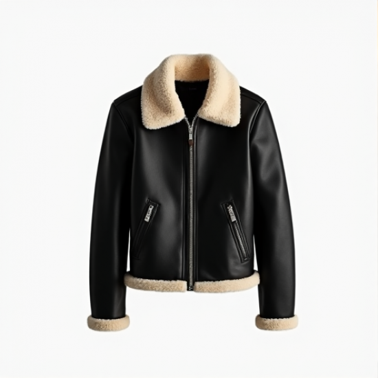 Elysian Luxe Faux Shearling Aviator Jacket