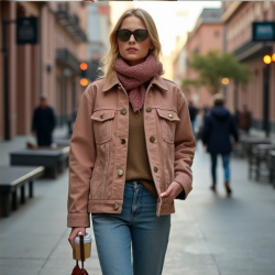 Chic Corduroy Trucker Jacket