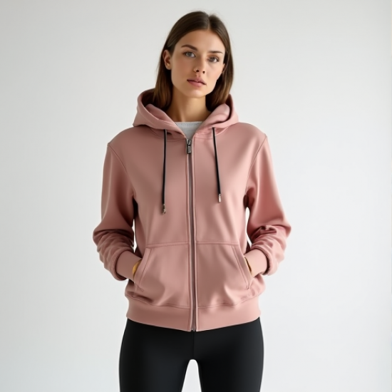Urban Chic Women's Fitted Zip-Through Hoodie