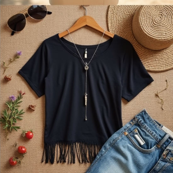 Bohemian Breeze Fringe Tee