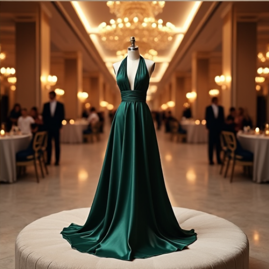 Elysian Evening Elegance Halter Gown