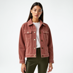 Chic Corduroy Trucker Jacket