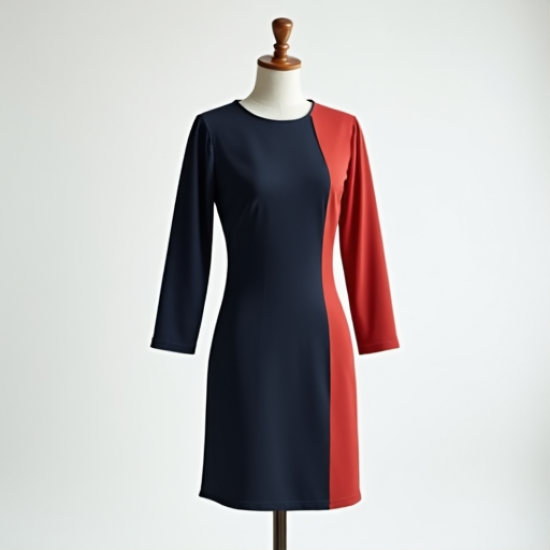 Chic Harmony Color Block Shift Dress