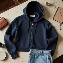 Urban Chic Cropped Zip Hoodie