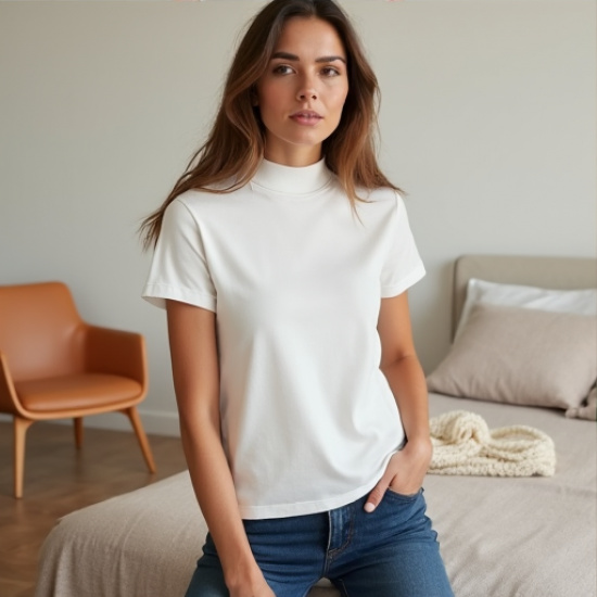 Chic Comfort High Neck Tee