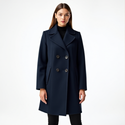 Sophisticated Elegance Women's Wool Blend Peacoat