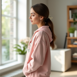 Elysian Blooms Floral Embroidered Hoodie