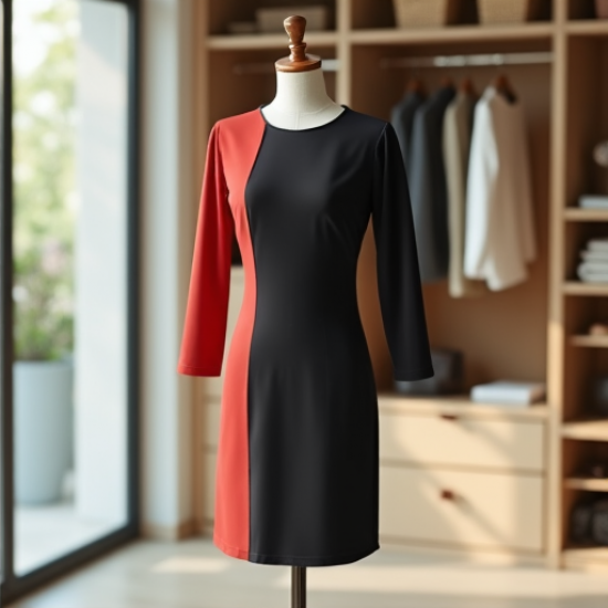 Chic Harmony Color Block Shift Dress