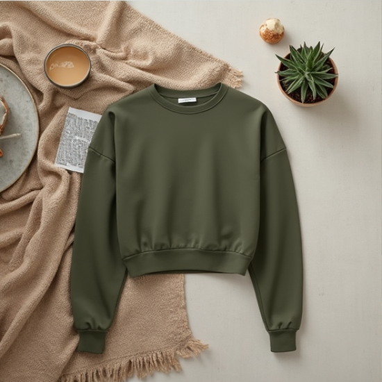 Chic Comfort Petite Cropped Sweatshirt