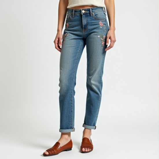 Elysian Embroidered Denim Jeans