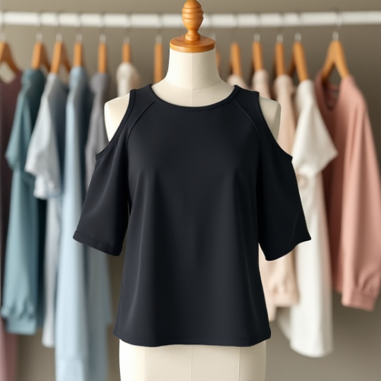 Chic Elegance Cold Shoulder Blouse