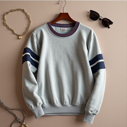 Chic Varsity Stripe Sweatshirt