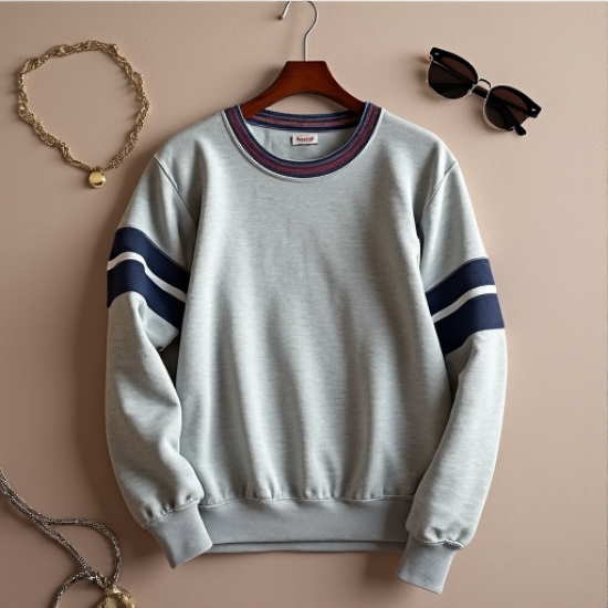 Chic Varsity Stripe Sweatshirt