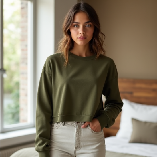 Chic Comfort Cropped Sweatshirt