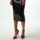 Glimmer Chic Sequined Pencil Skirt