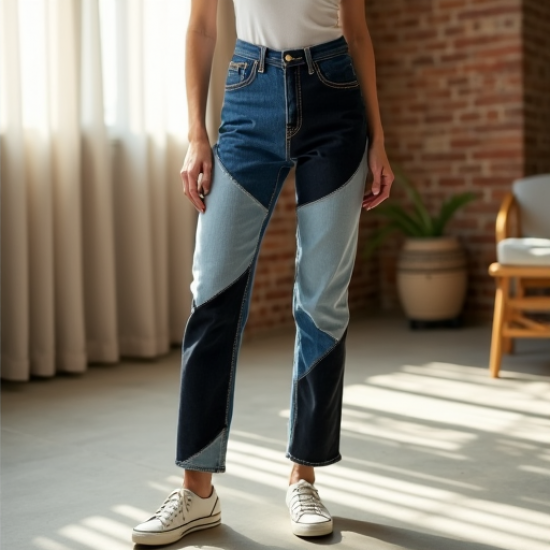 Chic Harmony Patchwork Jeans