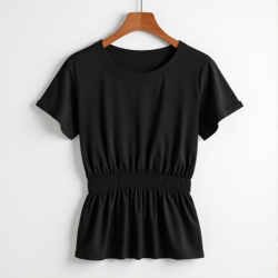 Chic Gathered Elegance Tee