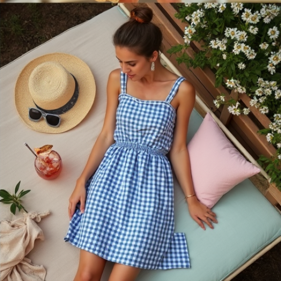 Chic Gingham Breeze Sundress