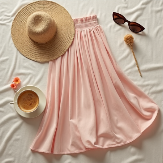 Elysian Breeze Shirred Waist Maxi Skirt