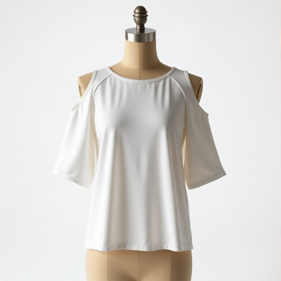 Chic Elegance Cold Shoulder Blouse