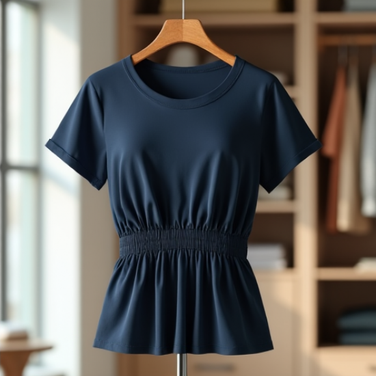 Chic Gathered Elegance Tee