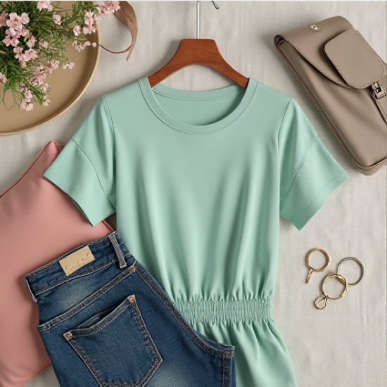 Chic Gathered Elegance Tee