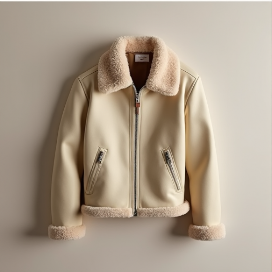 Elysian Luxe Faux Shearling Aviator Jacket