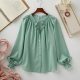 Elysian Breeze Bishop Sleeve Chiffon Blouse