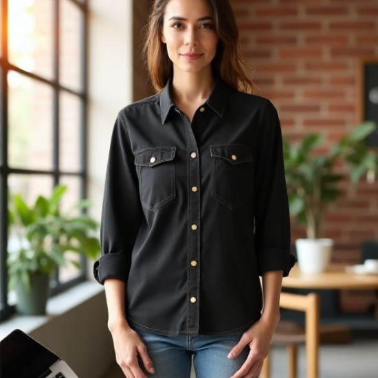 Urban Chic Denim Utility Shirt