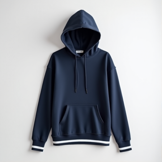 Chic Contrast Trim Hoodie