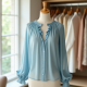 Elysian Breeze Bishop Sleeve Chiffon Blouse