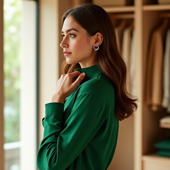 Silken Elegance Cowl Neck Top