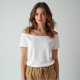 Chic Breeze Off-Shoulder Tee