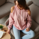 Chic Breeze Cold Shoulder Hoodie