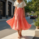 Elysian Breeze High-Low Skirt