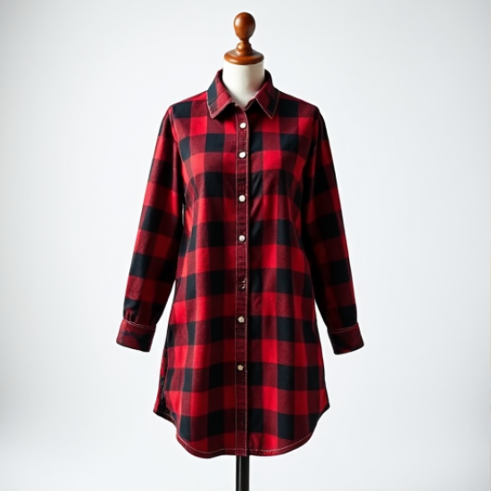 Chic Comfort Flannel Check Shirt Dress
