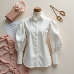 Chic Elegance Statement Sleeve Shirt