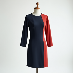 Chic Harmony Color Block Shift Dress