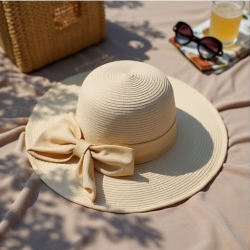 Chic Bow Detail Sun Hat