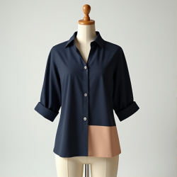 Chic Harmony Color Block Blouse