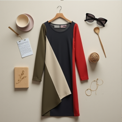 Chic Harmony Color Block Shift Dress