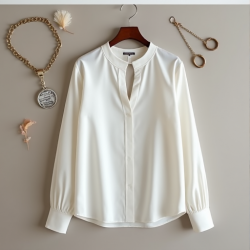Chic Elegance Keyhole Blouse